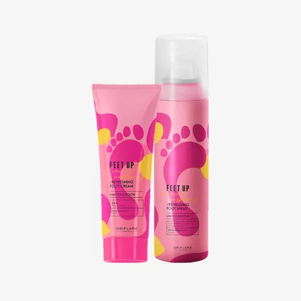 Set Spray Refrescante para Pies + Crema Limón y Frambuesa